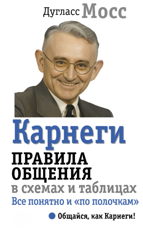Книга “Карнегі. Правила спілкування у схемах та таблицях. Все зрозуміло і по поличках” – Мосс Д.