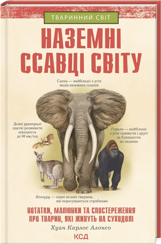 Книга “Наземні ссавці світу” – Алонсо Х. (Тверда обкладинка, українською мовою)