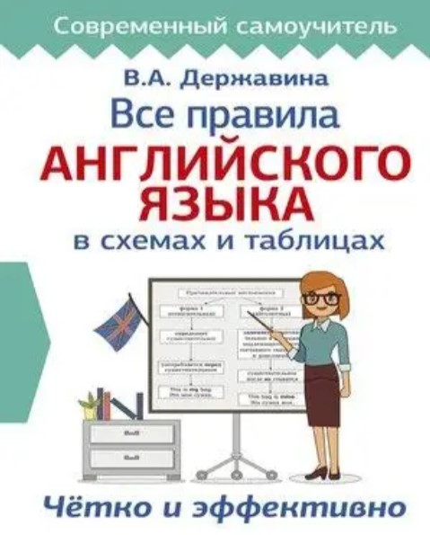 Книга “Всі правила англійської мови в схемах і таблицях” – Державіна В. (Тверда обкладинка)