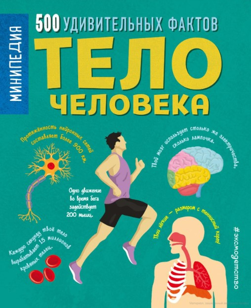 Книга “Тіло людини. 500 дивовижних фактів” – Руні Е. (Тверда обкладинка)