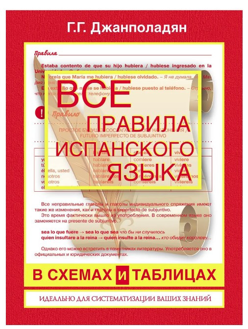 Книга “Всі правила іспанської мови у схемах та таблицях: довідник з граматики” – Джанполадян Г.
