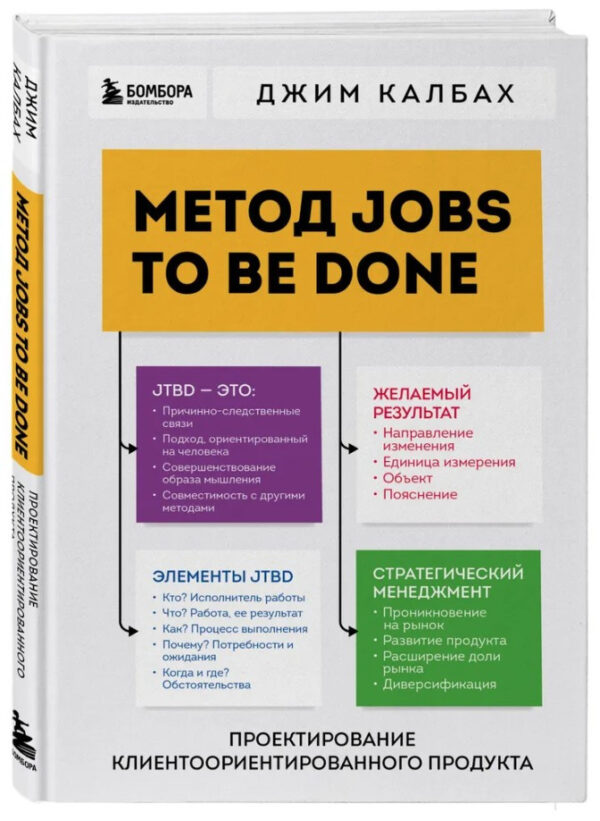 Книга “Метод Jobs to Be Done. Проектування клієнтоорієнтованого продукту” – Калбах Д. (Тверда обкладинка)