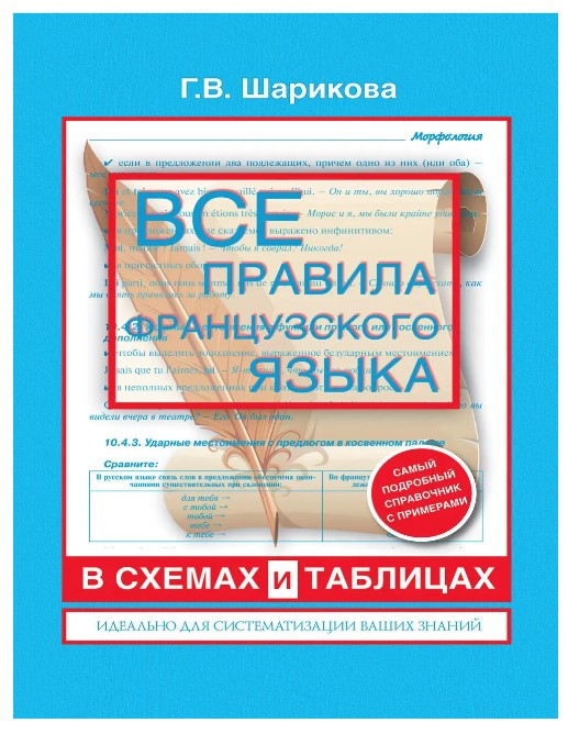 Книга “Всі правила французької мови у схемах та таблицях: довідник з граматики” – Шарікова Г. В.